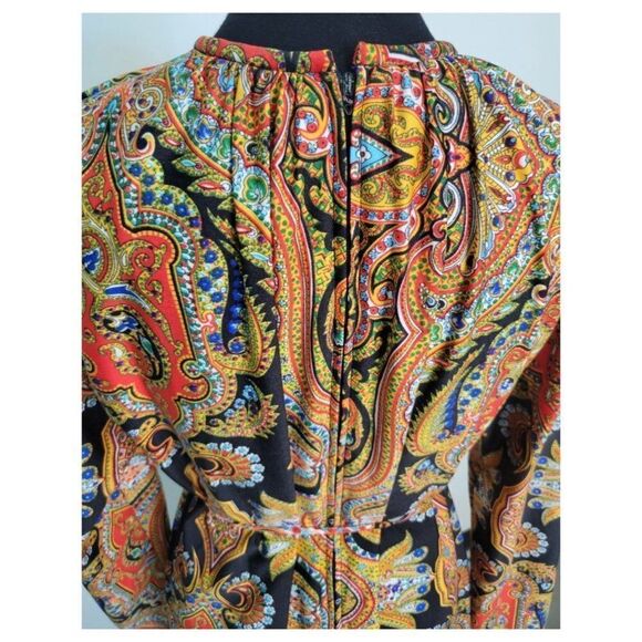 Phenomenal 1960's Abstract Paisley Dress - Picture 8 of 9